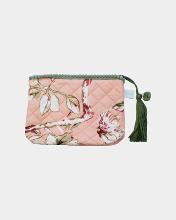 Peach Blossom Print Make Up Bag