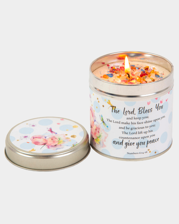 Numbers Blessing Candle Tin