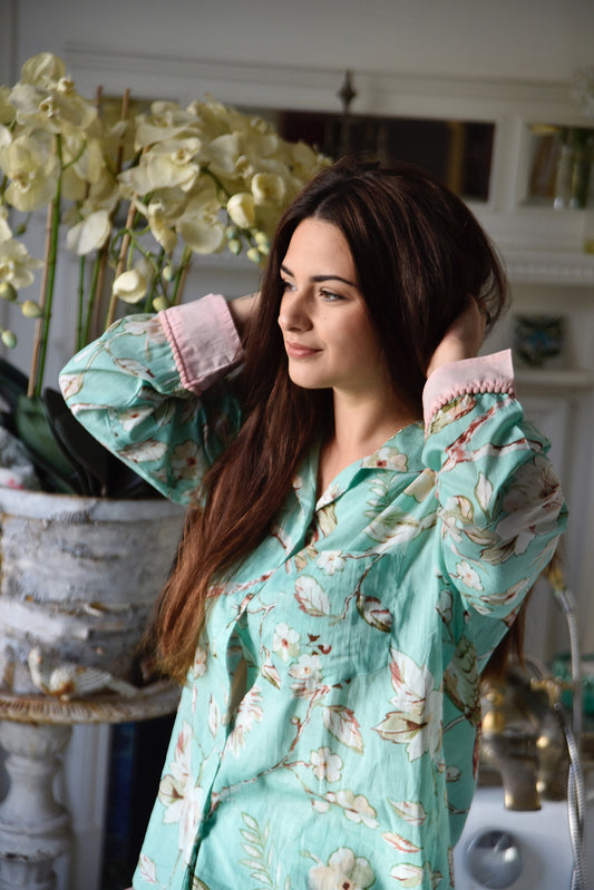 Mint Blossom Pyjamas - (UK 14-16)