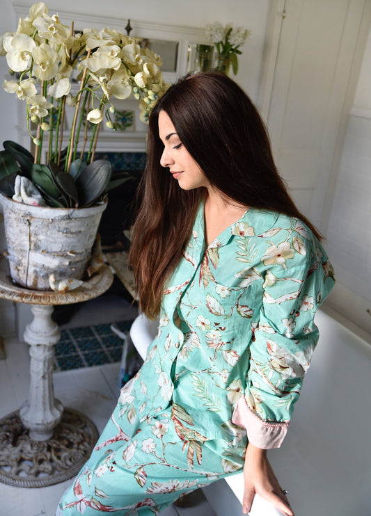 Mint Blossom Pyjamas - (UK 14-16)