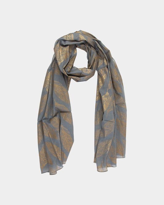 Grey Feather Scarf