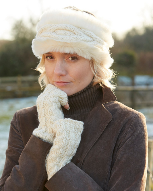 Chamonix Fur Headband Cream