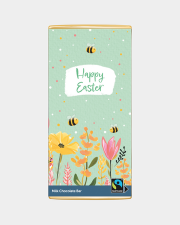 Happy Easter Bee & Floral Chocolate Bar