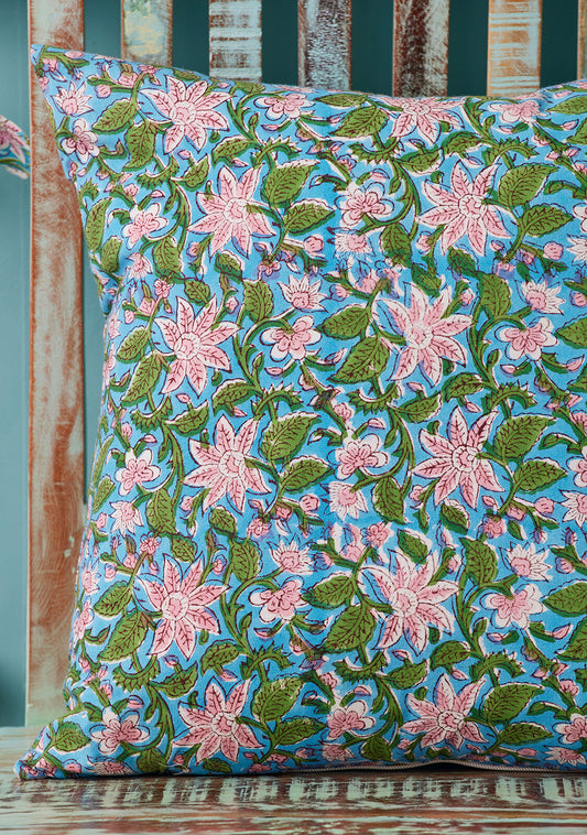 Block Print Cushion Cover - Lily