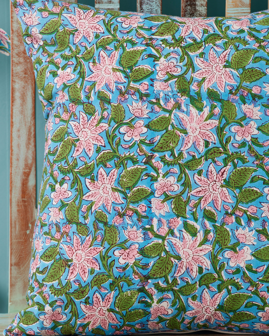 Block Print Cushion Cover - Lily