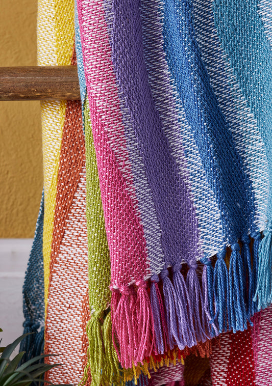 Recycled Bottles Rainbow Zigzag Throw