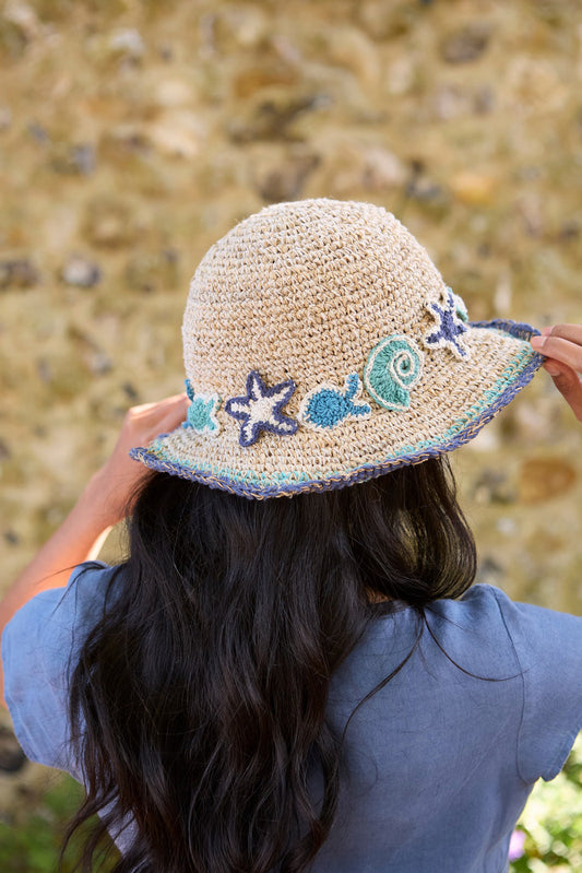 Beachcomber Hemp Cotton Hat - Seashells