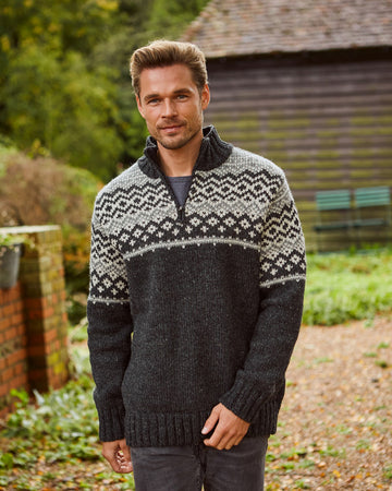 Mens Jorvik Charcoal Sweater