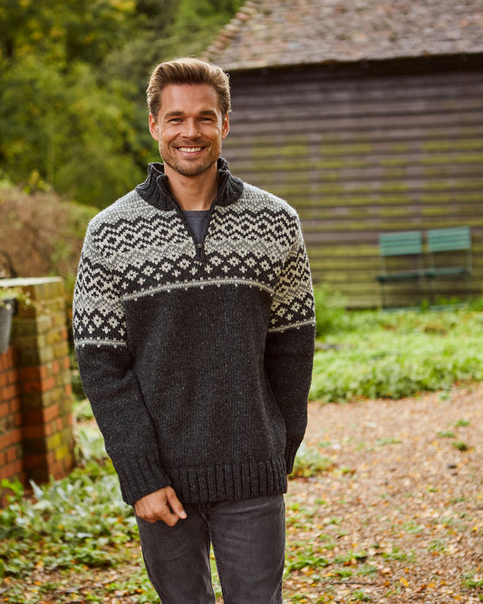 Mens Jorvik Charcoal Sweater