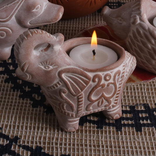 Elephant Terracotta Tealight