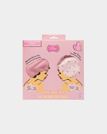 Vintage Shower Cap & Hair Turban Duo