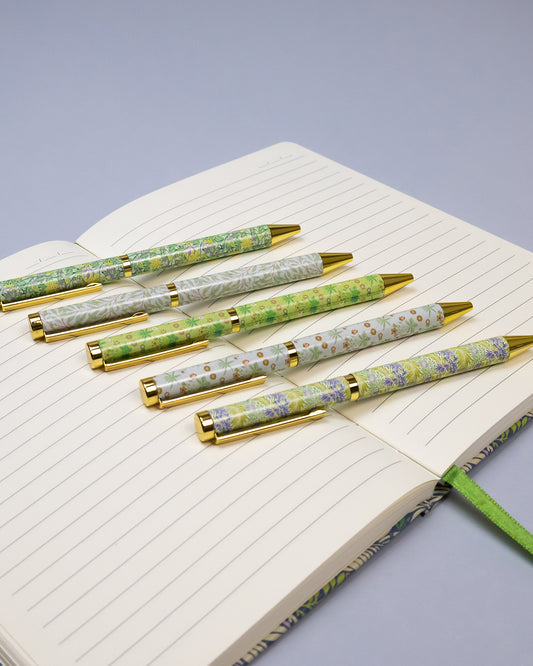 Set of 5 William Morris Pens