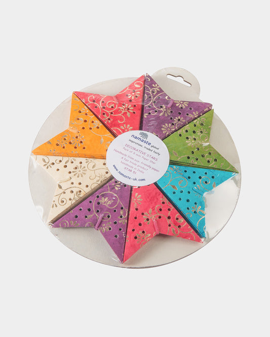 8 Handmade Paper Stars