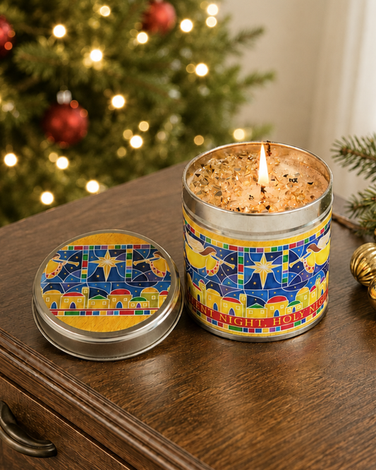 Angels Over Bethlehem Candle Tin