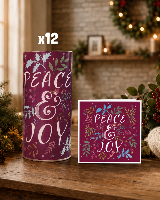 12 Peace & Joy Shortbread & Free Pack of Cards