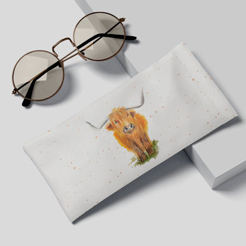 Highland Cow Soft Glasses Case