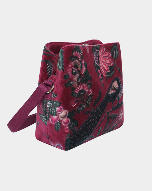 Plum Velvet Logan Bag