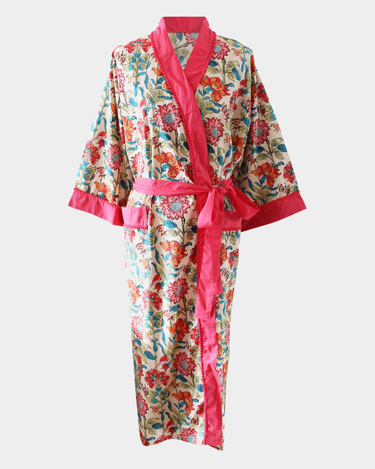 Floral Garden Print Dressing Gown