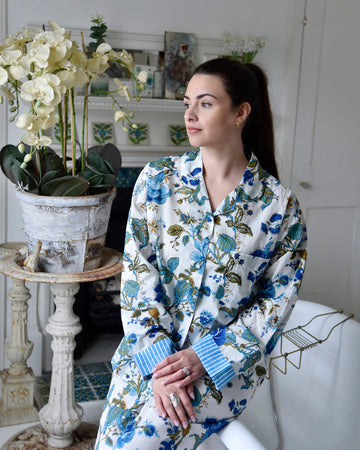 Blue Rose Print Pyjamas