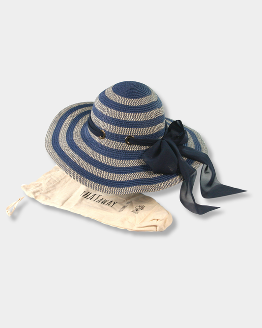 Blue Stripe Foldaway Hat