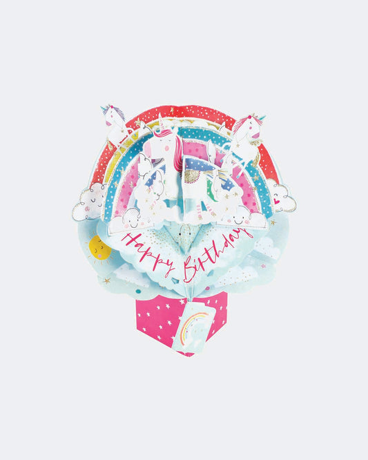 Happy Birthday Unicorns Pop-Up Card