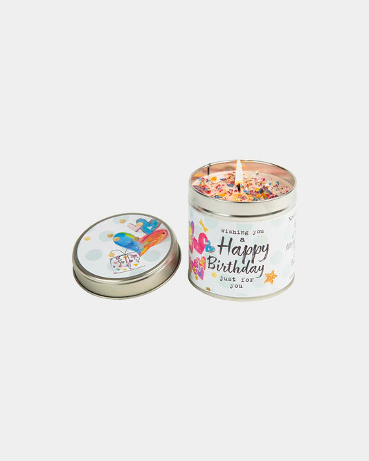 Happy Birthday Candle Tin with Scripture