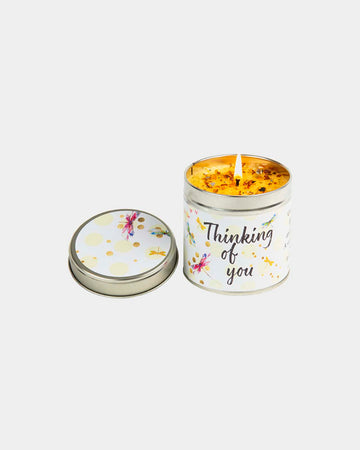 Thinking of You Candle Tin with Scripture