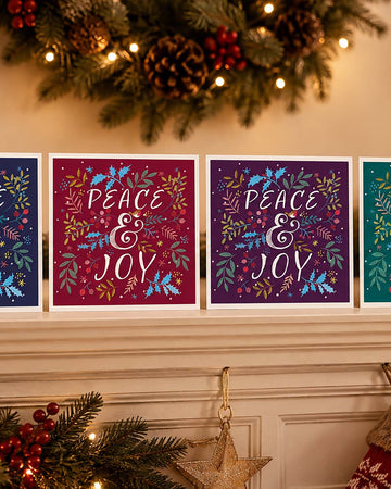20 Peace & Joy Festive Cards