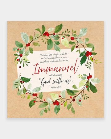 10 Immanuel Christmas Cards New