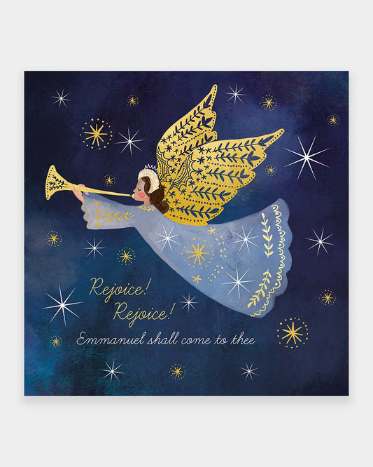 Rejoicing Angel Christmas card design, pack of 10