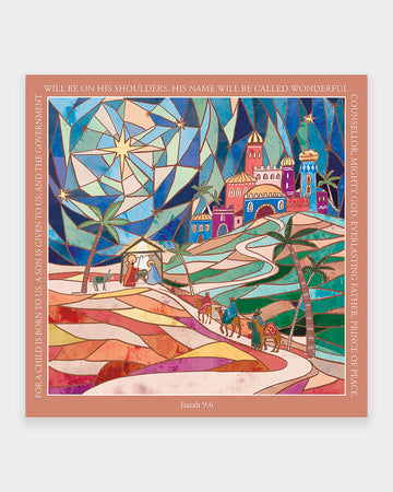 10 The Prophecy Christmas Cards Peach Border