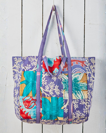 Patchwork Recycled Sari Shopping Bag