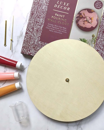 Paint Pouring Wall Clock Kit