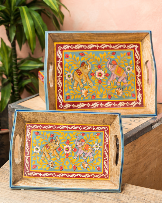 Jayan Elephant Tray Set