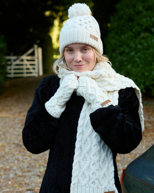 Merino Enniskerry Scarf Cream