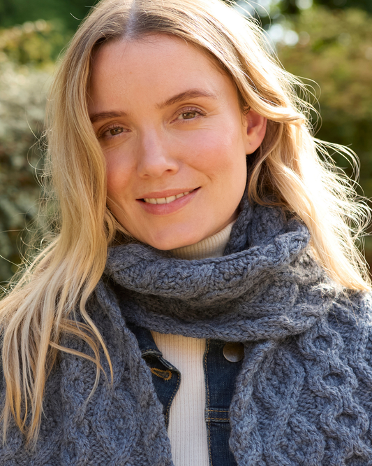 Merino Enniskerry Scarf Slate Blue