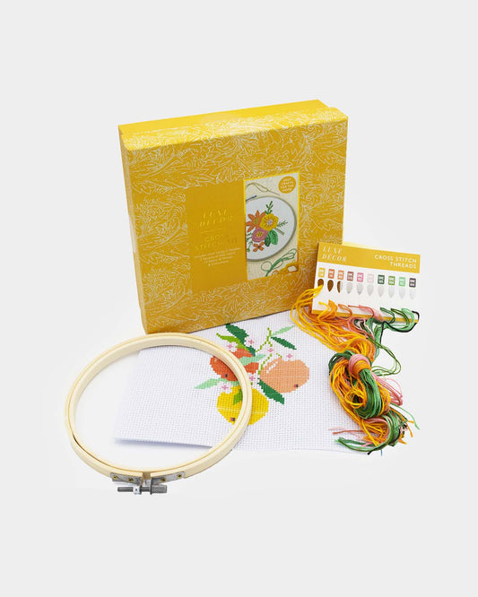 Cross Stitch Kit Flowers & Fruit