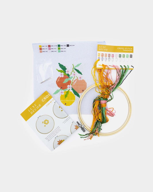 Cross Stitch Kit Flowers & Fruit