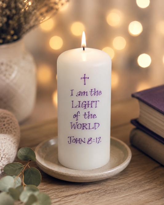 I Am The Light Pillar Candle