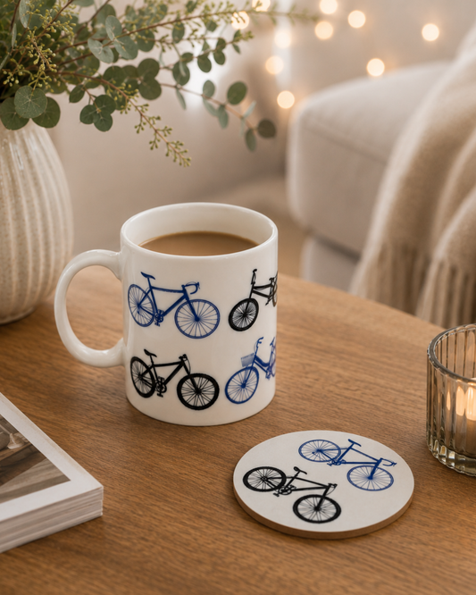 Cycle Mug and Coaster Set