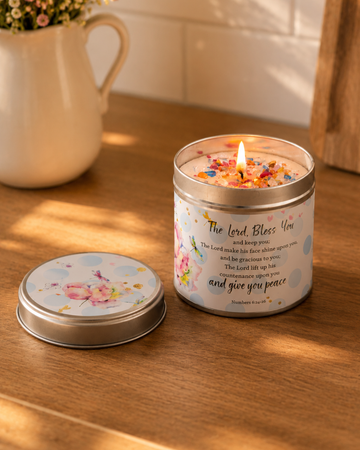 Numbers Blessing Candle Tin