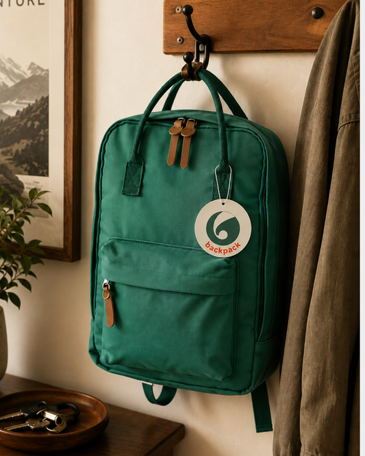 Compact Backpack in Green