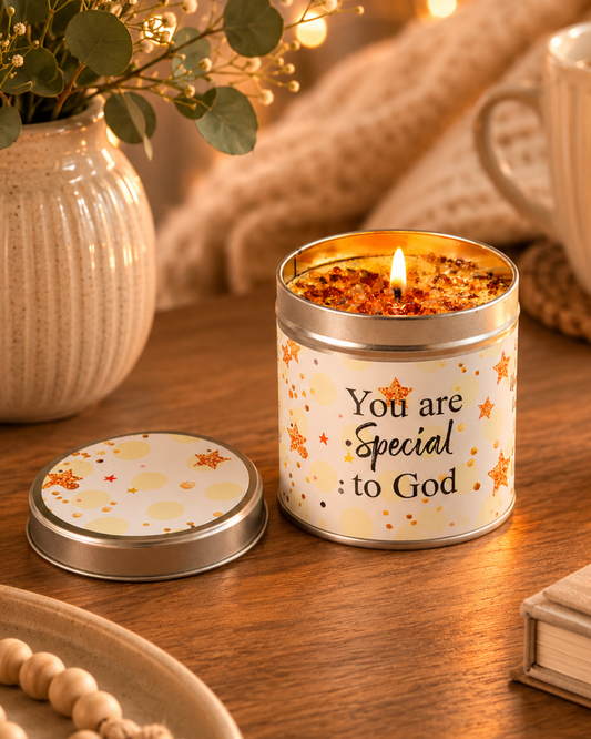 You are Special to God Candle Tin - with Blessing