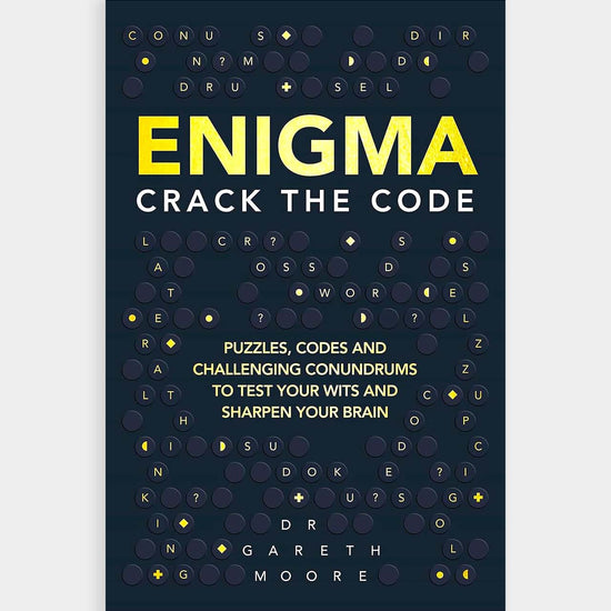 Enigma: Crack the Code puzzle book, front cover