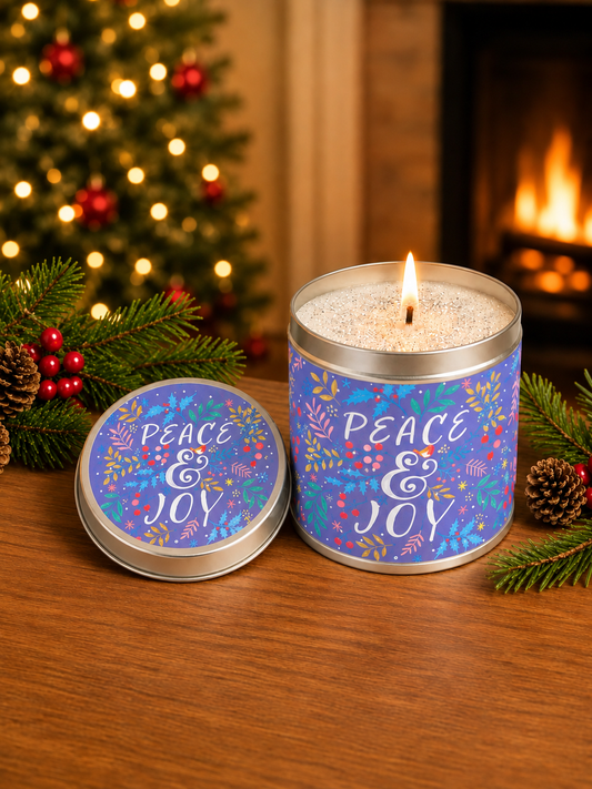 Peace & Joy Candle Tin