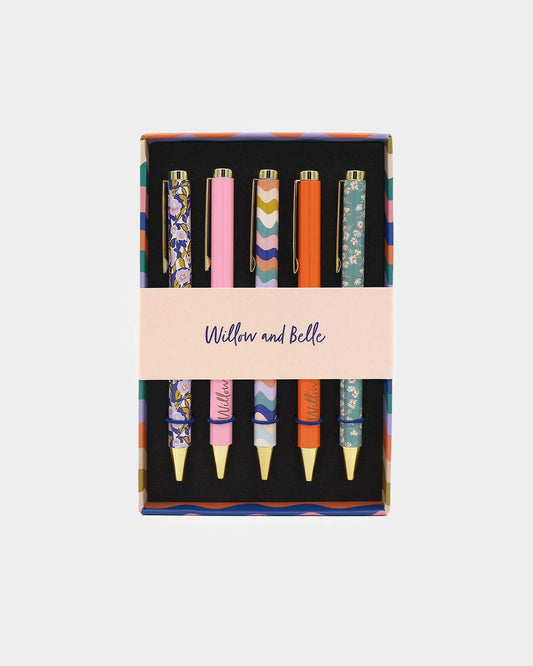 Willow & Belle. Set of 5 Ballpoint Pens
