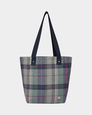 Blue Tweed Tote Bag