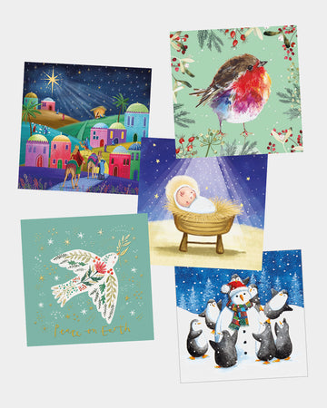 50 Christmas Card assortment - without Bible verse text