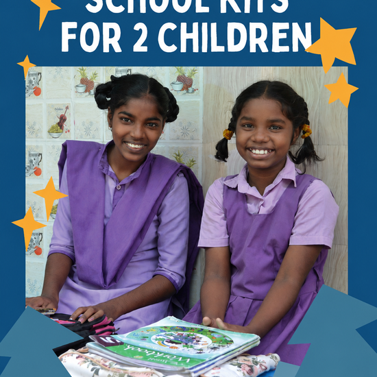 School Kits for Two Children Gifts for Life Christmas card