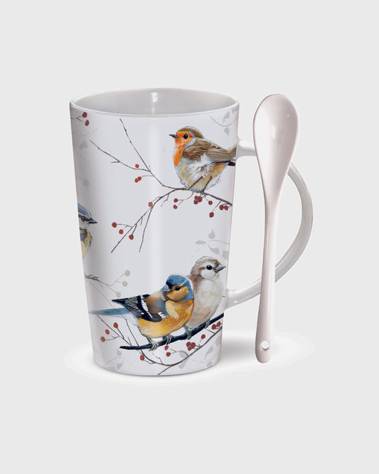 Chocolate Mug Winter Birds
